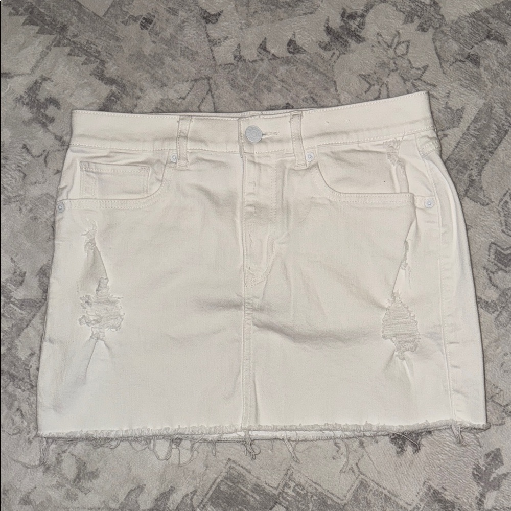 Express- White Denim Skirt